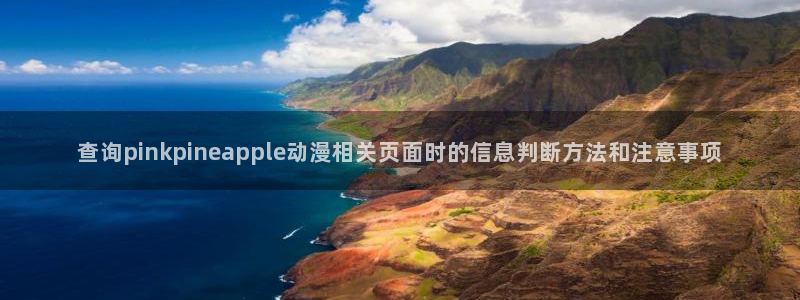 韩漫漫画大全最新:查询pinkpineapple动漫相关页面时的信息判断方法和注意事项配图