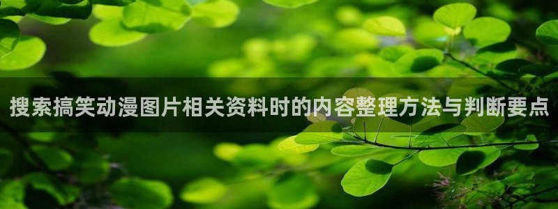 韩漫少年漫画:搜索搞笑动漫图片相关资料时的内容整理方法与判断要点配图