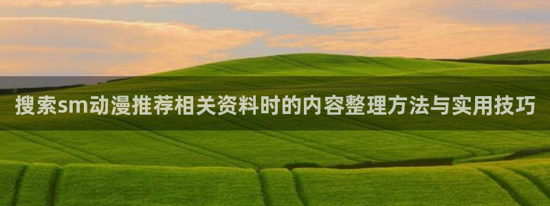 韩国漫画:搜索sm动漫推荐相关资料时的内容整理方法与实用技巧配图